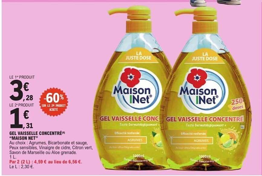 Maison Net Gel vaisselle concentré