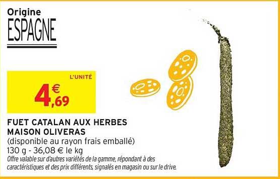 Maison Oliveras Fuet Catalan aux herbes