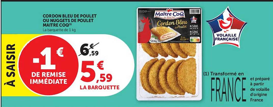 Maître Coq Cordon Bleu de Poulet