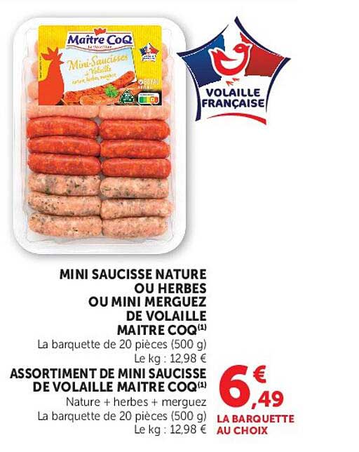 Maître CoQ Mini Saucisse Nature