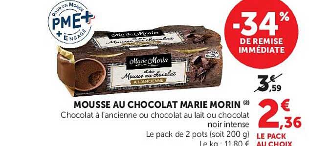 Marie Morin Mousse au chocolat