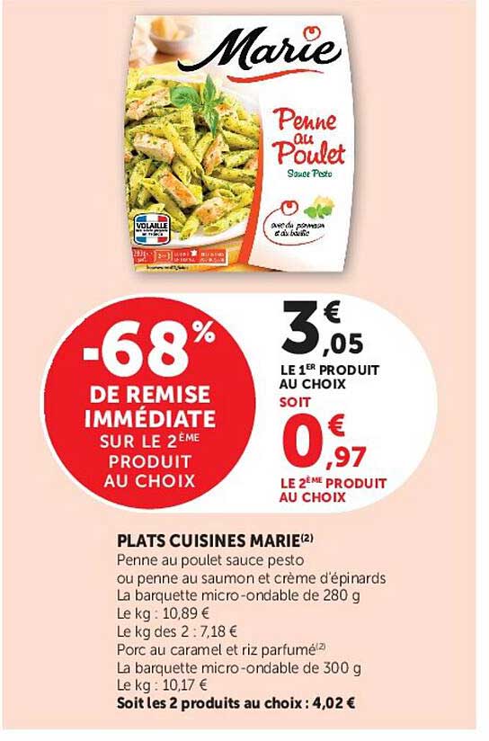 Marie Penne au Poulet