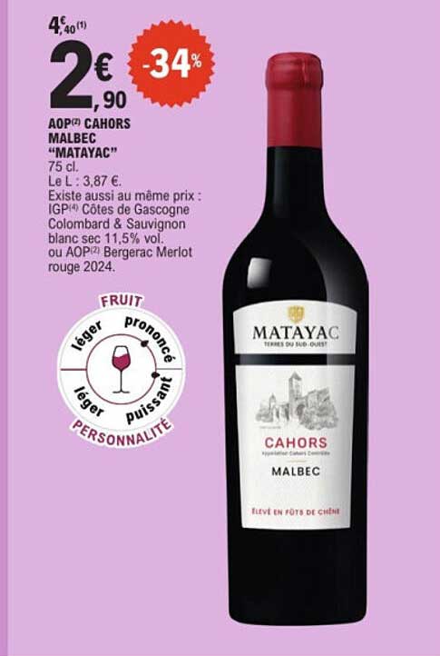 MATAYAC CAHORS MALBEC