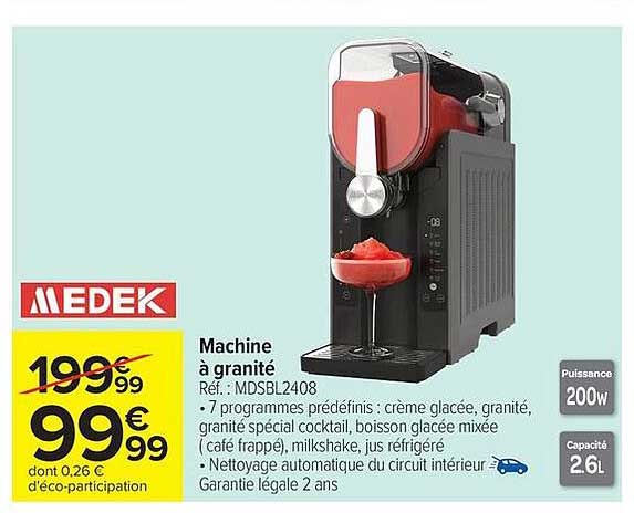 MEDEK Machine à granité