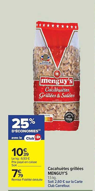 Menguy's Cacahuètes Grillées & Salées