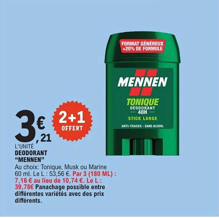 Mennen Tonique Déodorant 48H