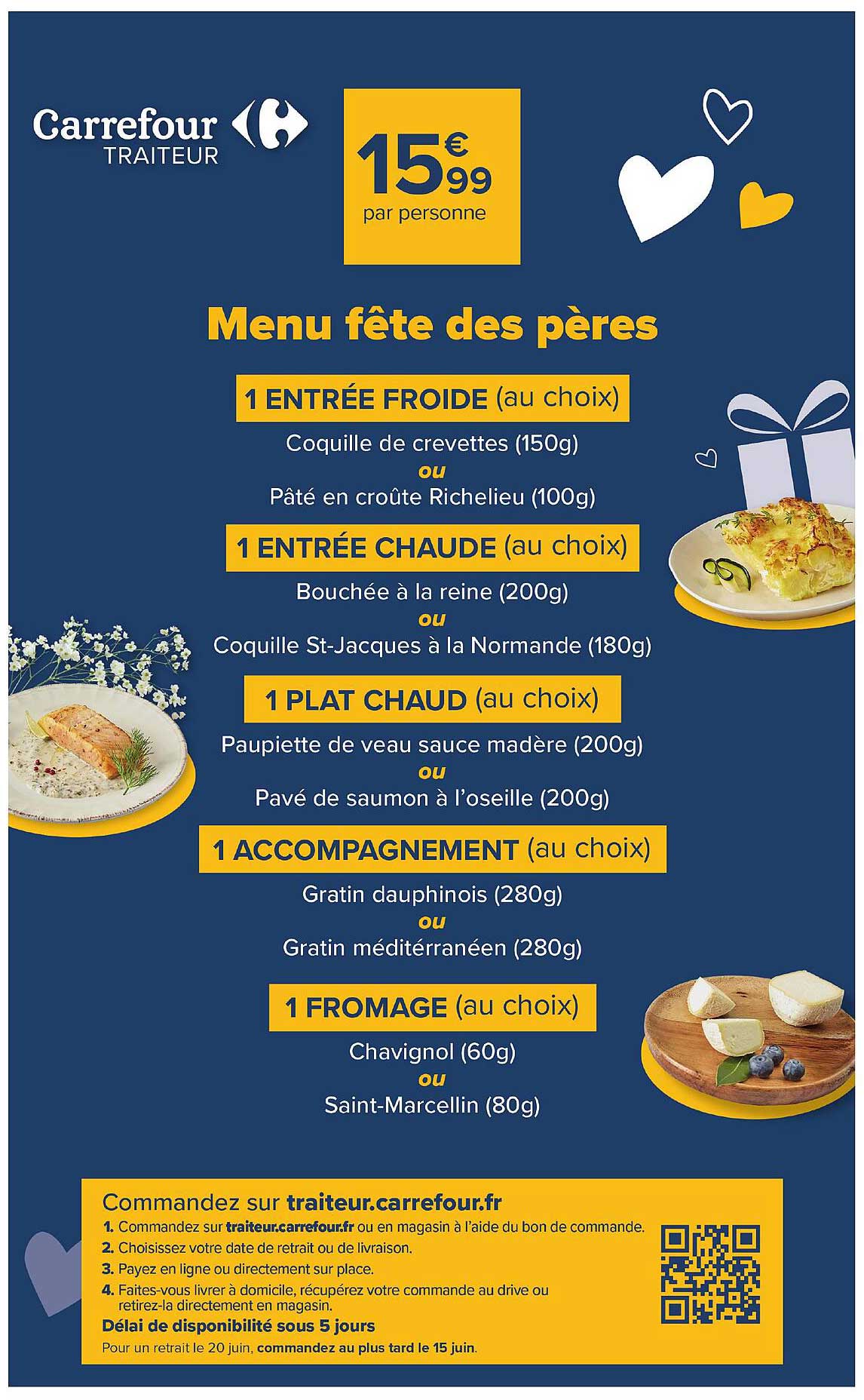 Menu fête des pères
