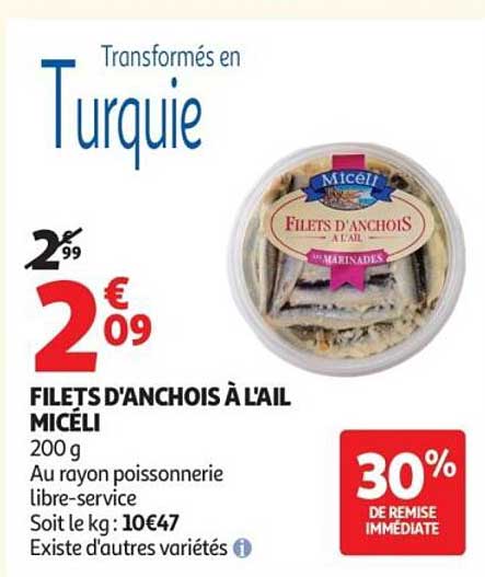 Miceli Filets d'Anchois à l'ail
