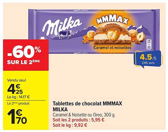 Milka Tablettes de chocolat MMMAX