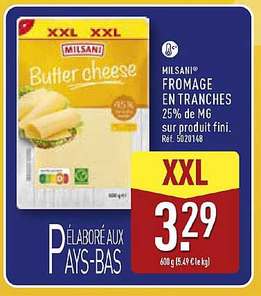 Milsani Fromage en tranches