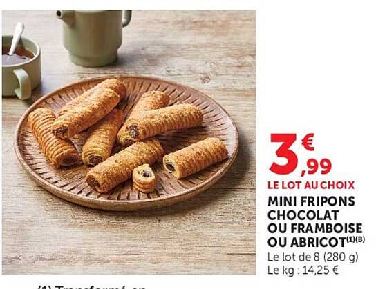 MINI FRIPONS CHOCOLAT OU FRAMBOISE OU ABRICOT