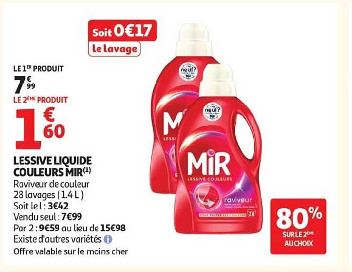 MIR Lessive liquide couleurs