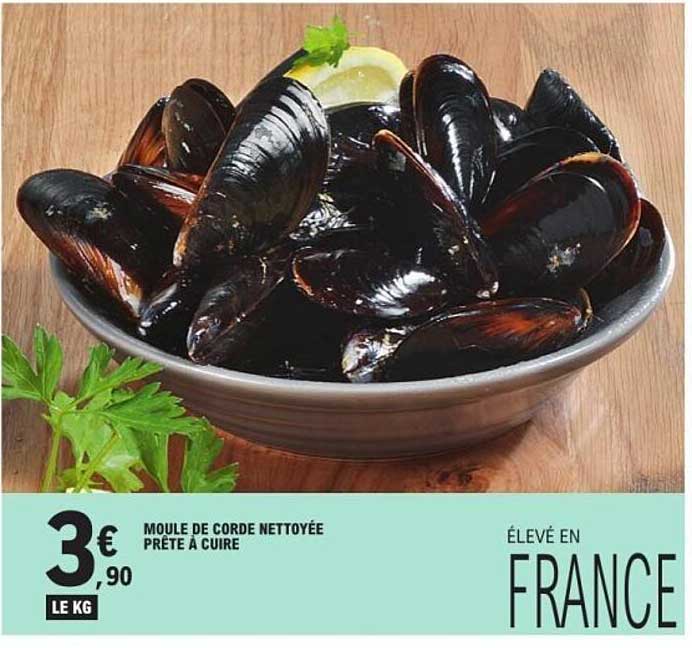 MOULE DE CORDE NETTOYÉE PRÊTE À CUIRE