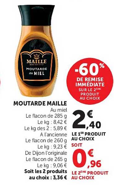 MOUTARDE MAILLE Au miel