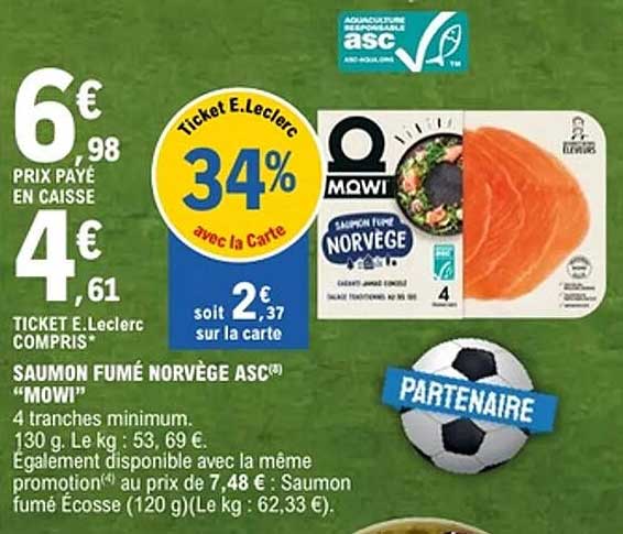 MOWI Saumon fumé Norvège ASC