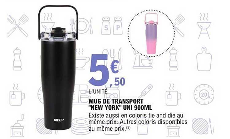 MUG DE TRANSPORT "NEW YORK" UNI 900ML