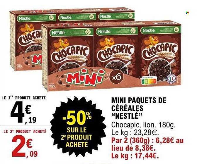 Nestlé Chocapic Mini Paquets de Céréales