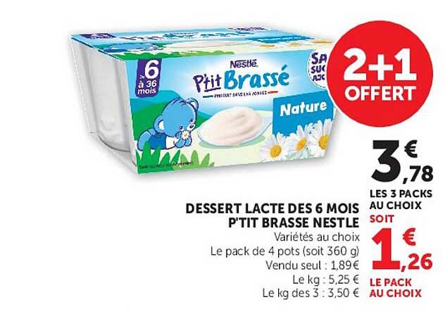 Nestlé P'tit Brassé Nature