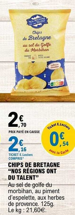 Nos Régions ont du Talent Chips de Bretagne