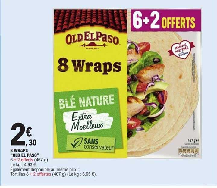 Old El Paso 8 Wraps