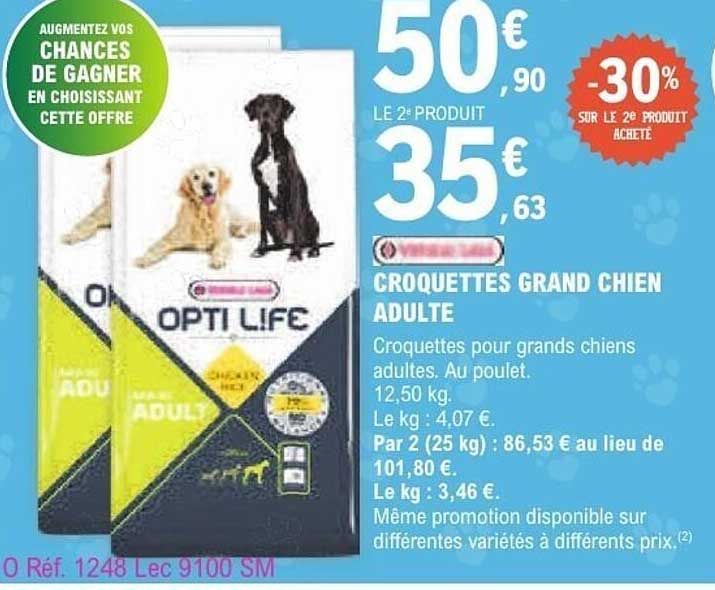 OPTI LIFE CROQUETTES GRAND CHIEN ADULTE