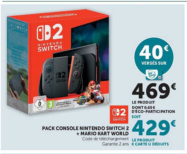 Pack Console Nintendo Switch 2 + Mario Kart World
