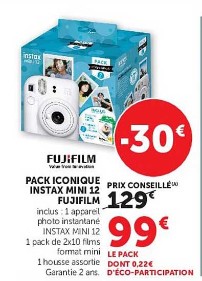 PACK ICONIQUE INSTAX MINI 12 FUJIFILM