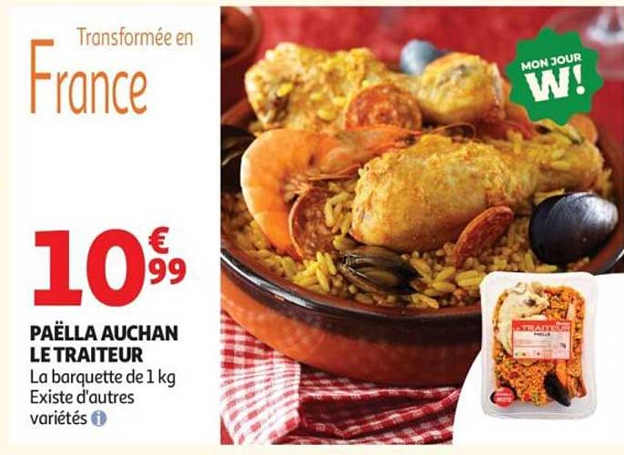 PAËLLA AUCHAN LE TRAITEUR