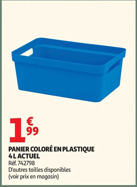 PANIER COLORÉ EN PLASTIQUE