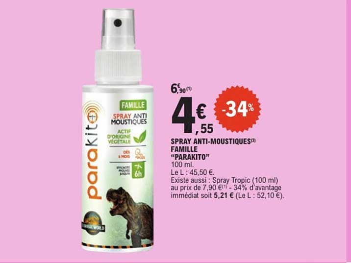 parakito Spray anti-moustiques famille
