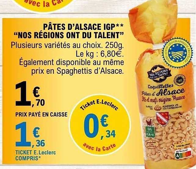 PÂTES D’ALSACE IGP**