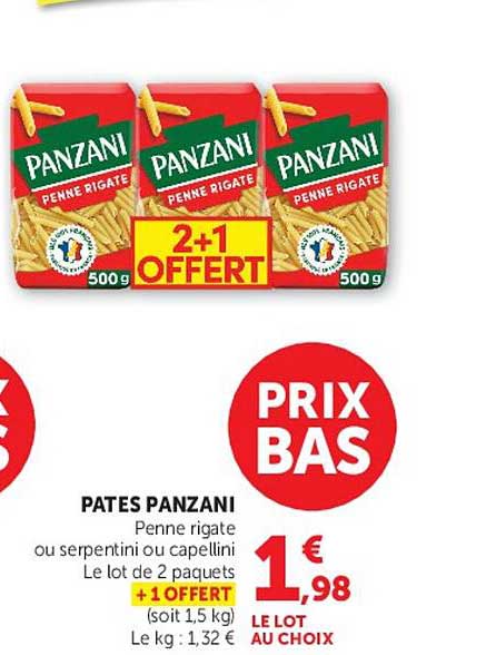 PATES PANZANI Penne rigate