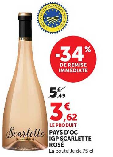 PAYS D'OC IGP SCARLETTE ROSÉ