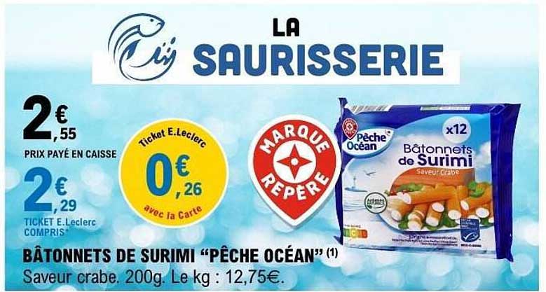 Pêche Océan Bâtonnets de Surimi