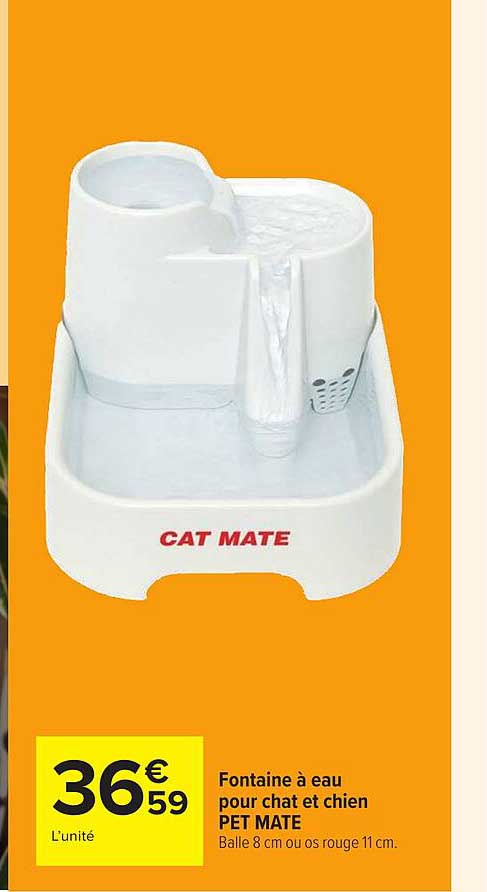 PET MATE Fontaine à eau pour chat et chien