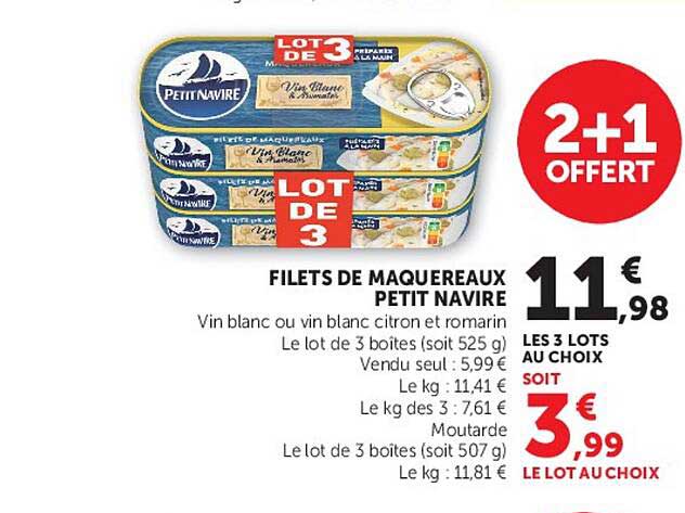 PETIT NAVIRE FILETS DE MAQUEREAUX