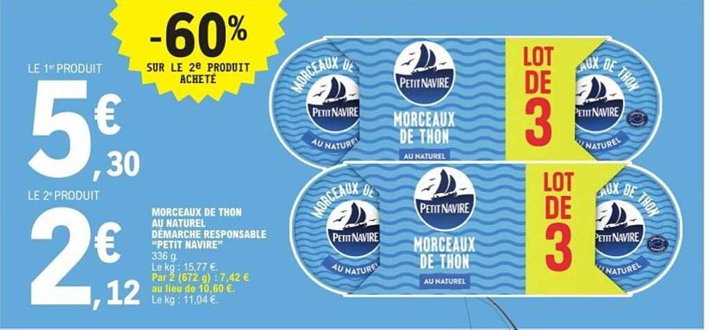 Petit Navire Morceaux de Thon
