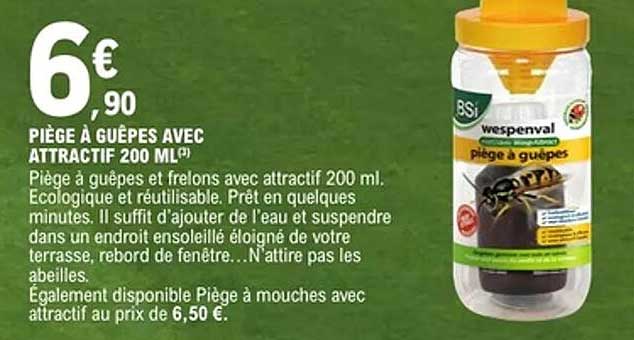 Piège à guêpes avec attractif 200 ml
