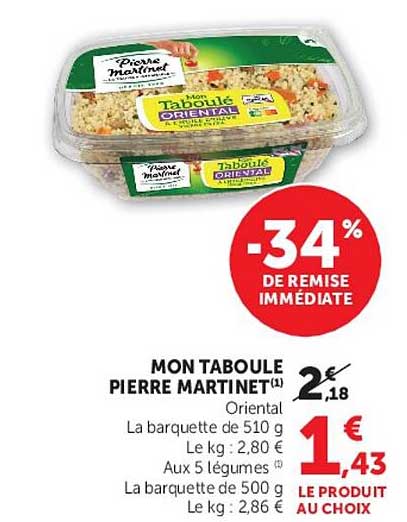 Pierre Martinet Taboulé Oriental