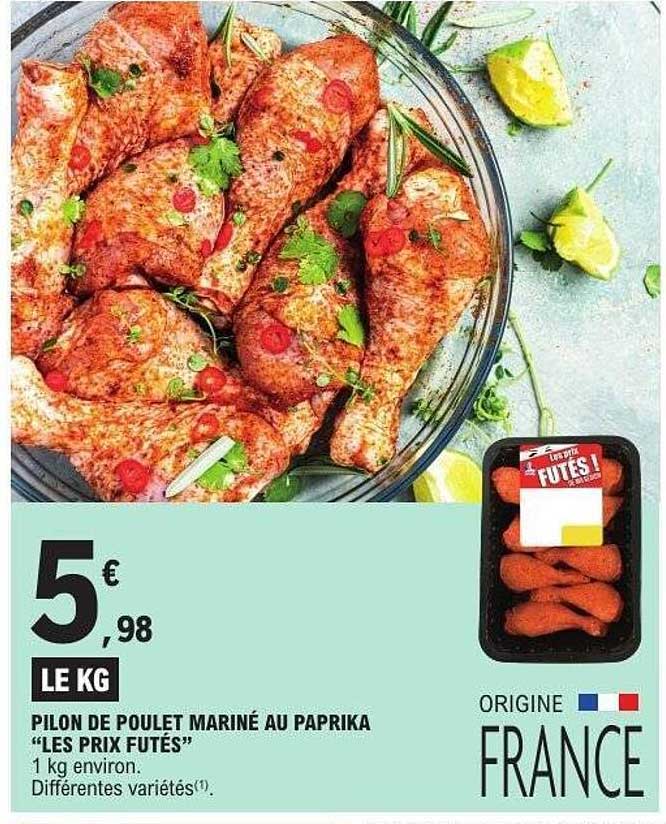 Pilon de poulet mariné au paprika