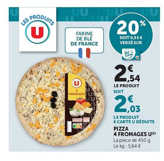 Pizza 4 fromages U