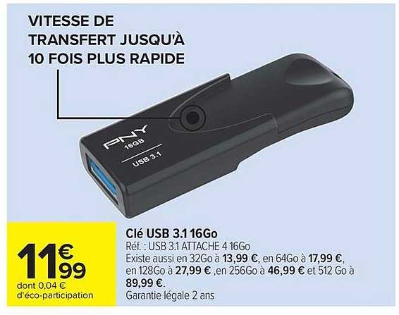 PNY Clé USB 3.1 16Go