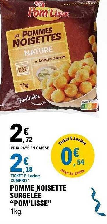 Pom’Lisse Pommes Noisettes Nature