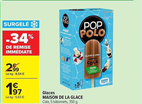 POP POLO Glaces à l'eau