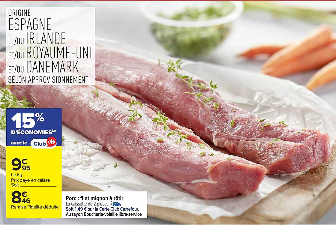 Porc : filet mignon à rôtir