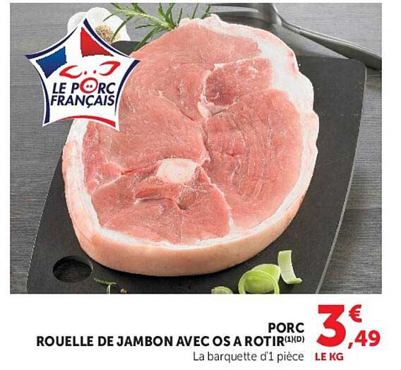 PORC ROUELLE DE JAMBON AVEC OS A ROTIR