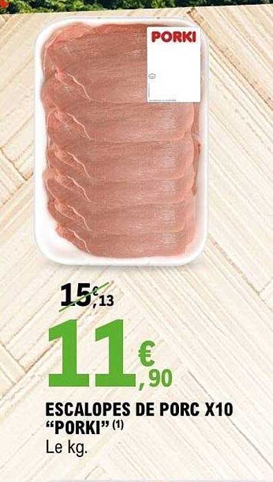 PORKI Escalopes de porc X10