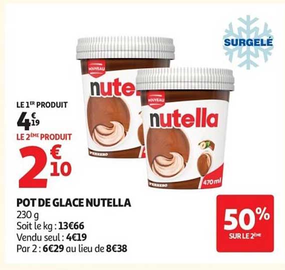 Pot de glace Nutella