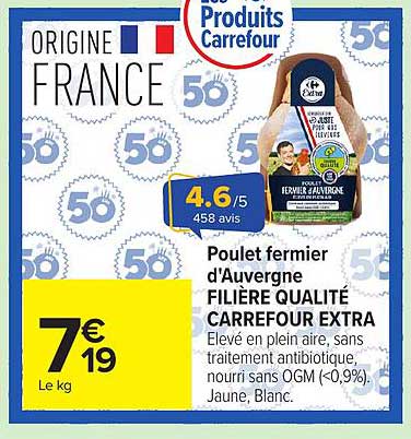 Poulet fermier d'Auvergne