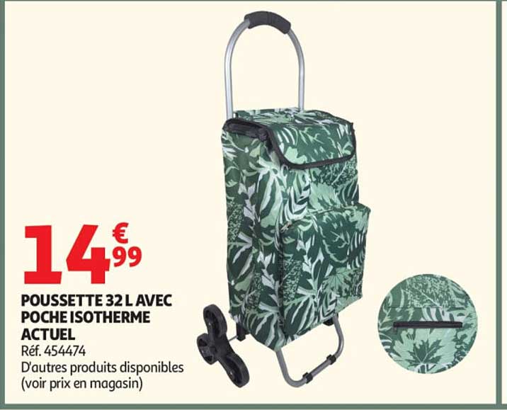 POUSSETTE 32 L AVEC POCHE ISOTHERME ACTUEL